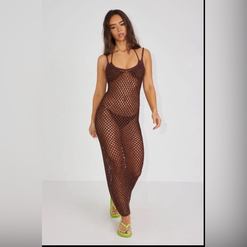 Garage Maxi Sequin Crochet Dress